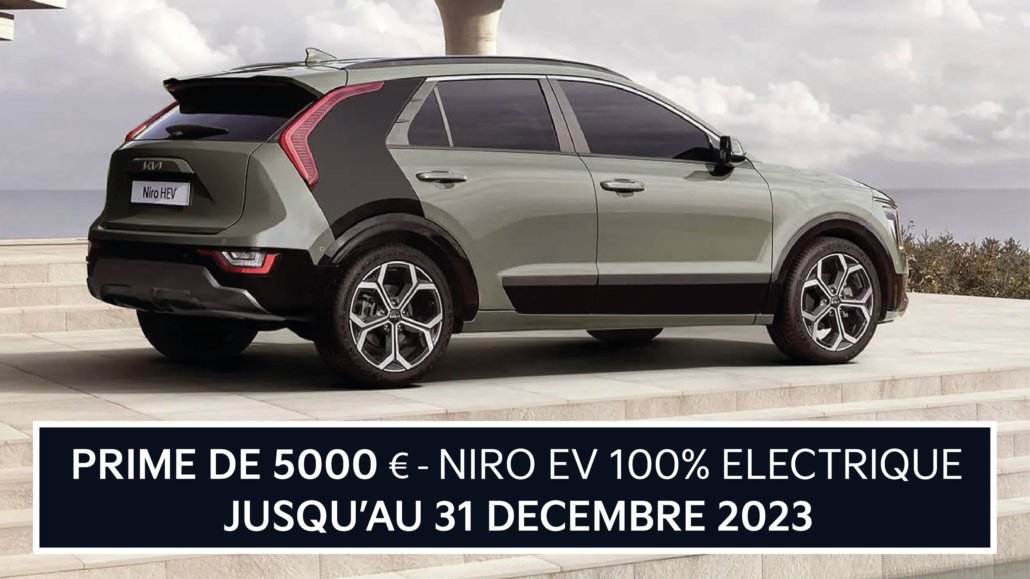 5000€ prime exceptionnelle kia niro ev 100% électrique lorient vannes morbihan bretagne sud