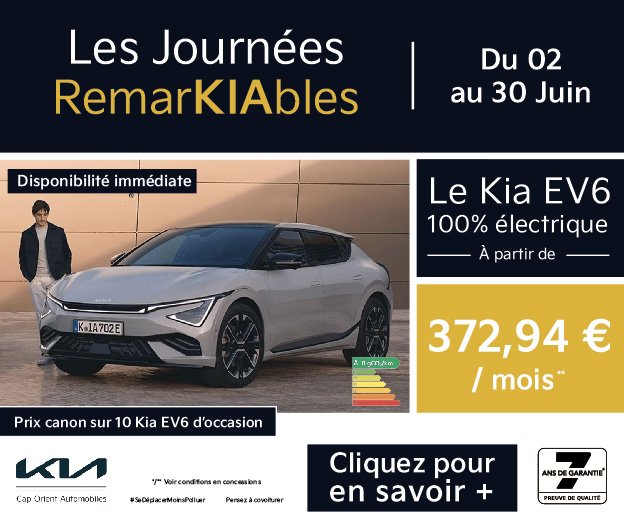 Kia Morbihan Lorient VBannes Journées RemarKIAbles Kia EV6 100% électrique véhicule occasion